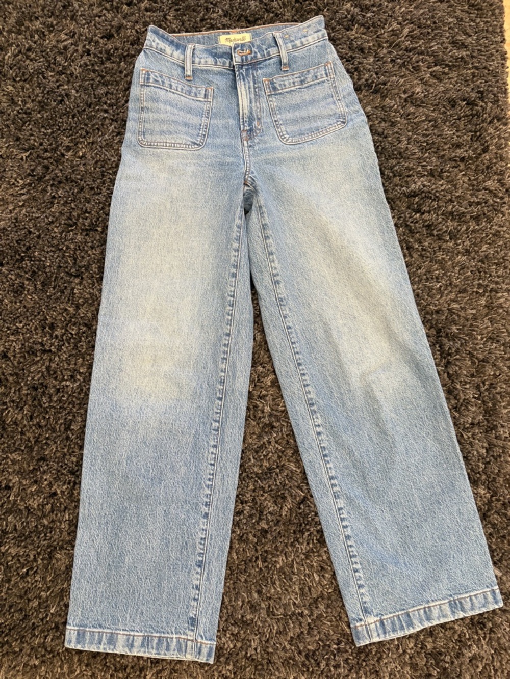 Madewell The Perfect Vintage Wide-Leg Jeans with Front Patch Pockets
